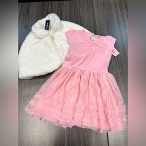 New with tags coral dress with meek cover. The meek cover is thick and lovely.